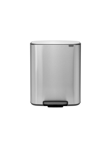 Кош за смет Brabantia Bo Pedal 60L, Matt Steel Fingerprint Proof