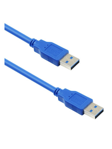 Кабел DeTech USB M / USB M 3.0 1.5m, Син - 18143
