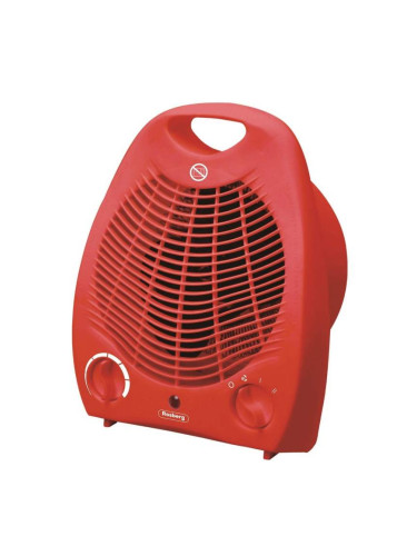 Вентилаторна печка Rosberg R51970G, 2000W, 3 степени, Термостат, Хладък въздух, Червен