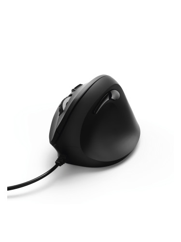 Жична ергономична мишка HAMA EMC-500, USB, 1000/1400/1800 dpi, Черен