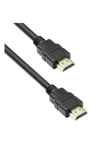 Кабел, DeTech, HDMI - HDMI M/М, 1.3m, Без ферит, Черен - 18306