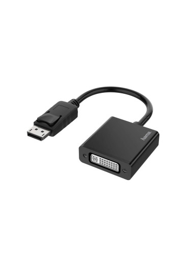 Адаптер HAMA  DisplayPort мъжко - DVI женско, Ultra-HD 4K, Essential, Черен