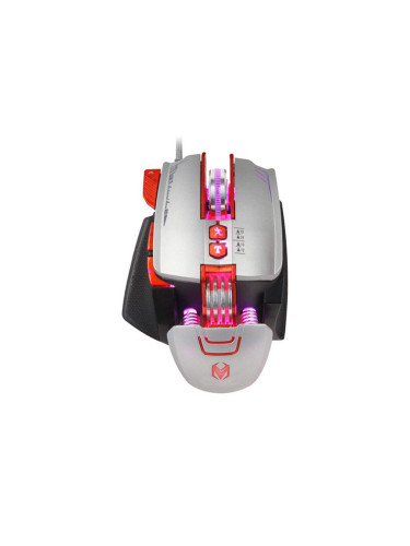 Геймърска мишка Mixie M9, Оптична, 8D, RGB, Сив - 727
