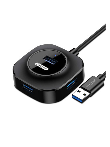 USB хъб Earldom ET-HUB06, USB 2.0, 4 Порта, Черен - 40173