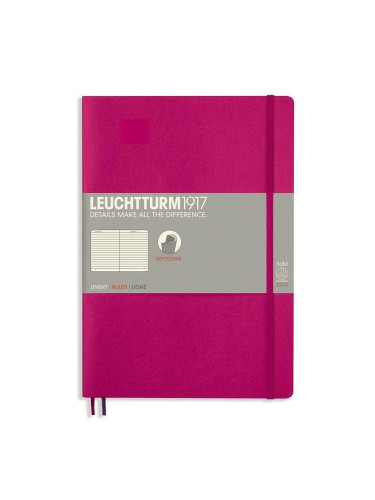 Тефтер B5 Leuchtturm1917 Notebook Composition Berry, мека корица, Редове