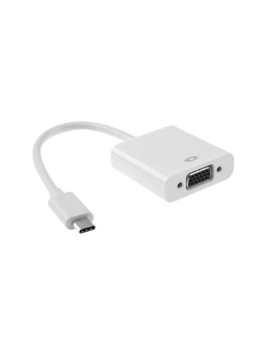 Преходник DLFI, USB Type-C към VGA, Бял - 18290