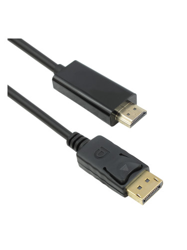 Кабел DeTech DP HDMI M/M, 14+1 cooper, 1.8м, Черен - 18273