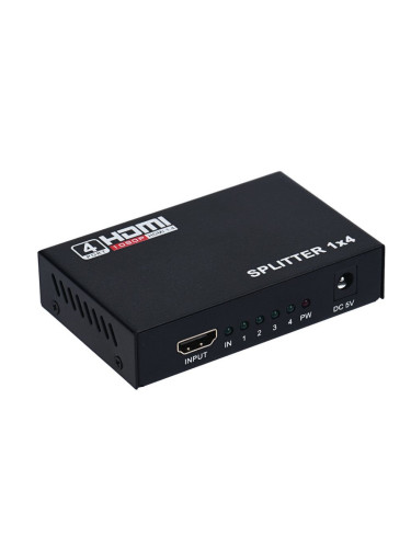 Сплитер от HDMI към 4 HDMI , със захранване - 18263