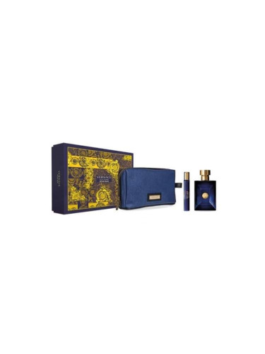 Versace Dylan Blue Комплект за мъже EDT Тоалетна вода 100 ml EDT Тоалетна вода 10 ml Несесер