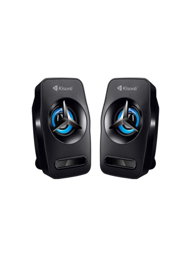 Тонколони Kisonli L-3030, 2x3W, USB, Черен - 22156