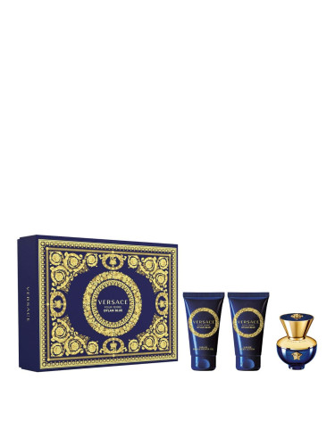 Versace Dylan Blue Дамски Комплект - EdP 100 ml + боди лосион 100 ml + душ гел 100 ml EdP 10 ml