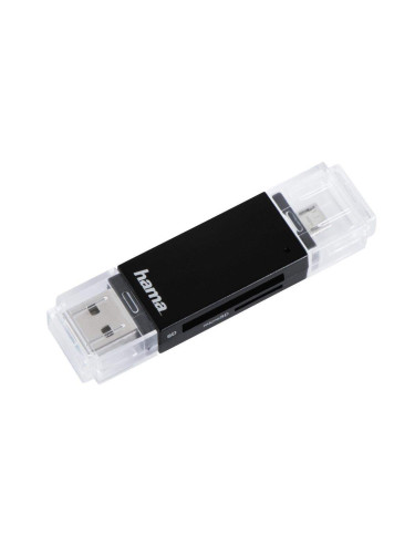 Четец за карти HAMA 181056, USB 2.0, SD/microSD, черен