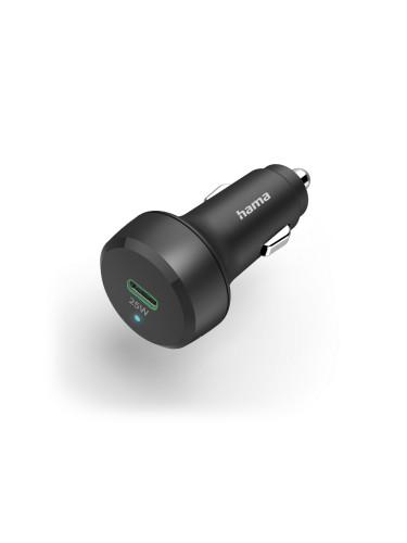 Зарядно за кола HAMA, USB-C, Power Delivery, Qualcomm, 25 W, Черен