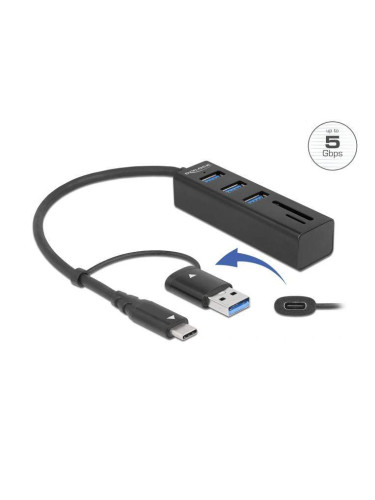 Адаптер Delock, USB-C мъжко - HDMI женско, Ultra HD, 8K, Сив