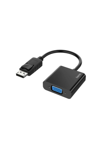 Адаптер HAMA, DisplayPort мъжко - VGA женско, Full-HD 1080p, Черен