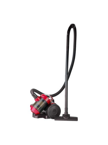 Прахосмукачка без торбичка Rosberg R51001B, 800W, HEPA, Циклон, 2 литра, Червен/черен