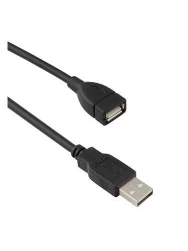 Кабел DeTech USB F - USB M удължител, 3m, HQ - 18009