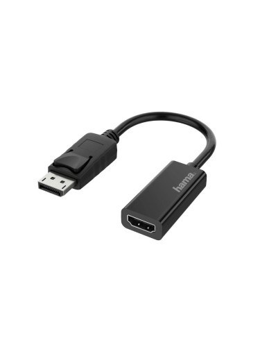 Адаптер HAMA, DisplayPort мъжко - HDMI женско, Ultra HD, 4K, Черен