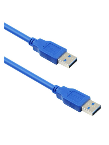 Кабел DeTech USB M / USB M 3.0 3m, Син - 18144