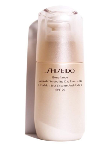 Shiseido Benefiance Wrinkle Smoothing Day Emulsion SPF20 защитна емулсия против стареене на кожата на лицето SPF 20 75 ml