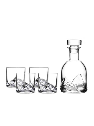 Комплект чаши и бутилка за уиски LIITON Everest 5 части