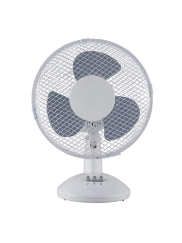 Настолен вентилатор Rosberg R51760B9, 19 W, 23 см, 2 скорости, Бял/Сив