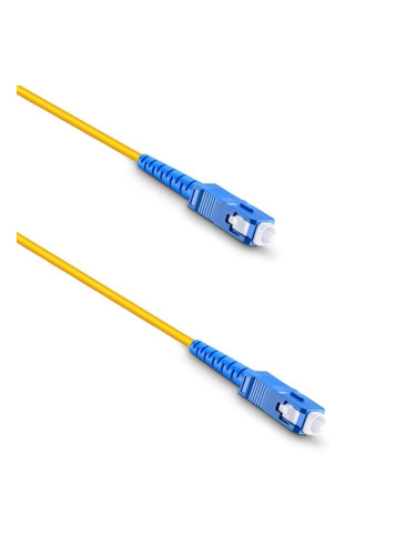 Оптичен пач кабел DeTech, SC-SC, UPC, Singlemode, Simplex, 5.0м, Жълт - 18325