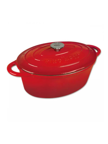 Чугунена тенджера Kinghoff KH 1612, 6.1 литра, 33 см, Емайлирана, Индукция, Червен