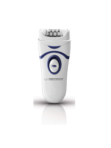 Епилатор Esperanza Copacabana EBD002V, Безжичен, 16 пинсети, 2 скорости, Бял/син