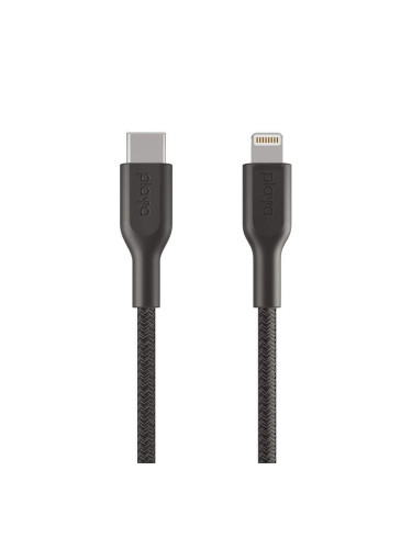 Кабел с оплетка Belkin Playa USB-C към Lightning 1M, Черен PMBK1004bt1MPBB