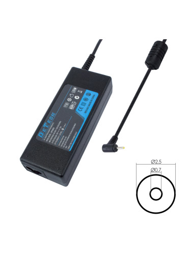 Адаптер DeTech за Asus 40W 19V/ 2.1A 2.5*0.7 3pin/ 2pin - 283