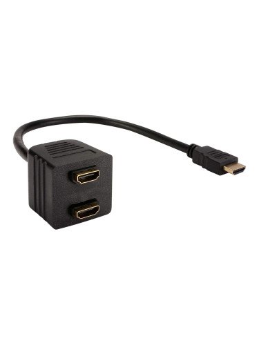 Сплитер HDMI DLFI, HDMI към HDMI 2H, Черен - 18182