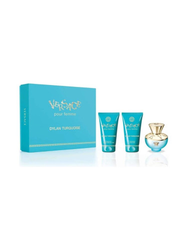 Versace Dylan Turquoise Дамски комплект EDT Тоалетна вода 50ml Body gel Гел за тяло 50ml SG Душ гел 50ml