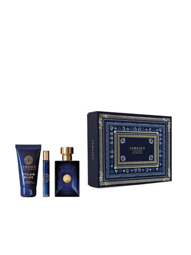 Versace Dylan Blue M Set - EDT 100 ml + SH/GEL 150 ml + EDT 10 ml, Комплект за мъже EDT Тоалетна вода 100 ml + Душ гел 150 ml + EDT Тоалетна вода 10 m