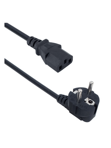Захранващ кабел DeTech, За компютър, CEE 7/7 - IEC C13, High Quality, 3.0m - 18318