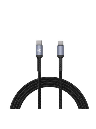 Кабел за зареждане Tellur Type-C To Type-C Cable, 3A, 60W, 1m, черен TLL155374