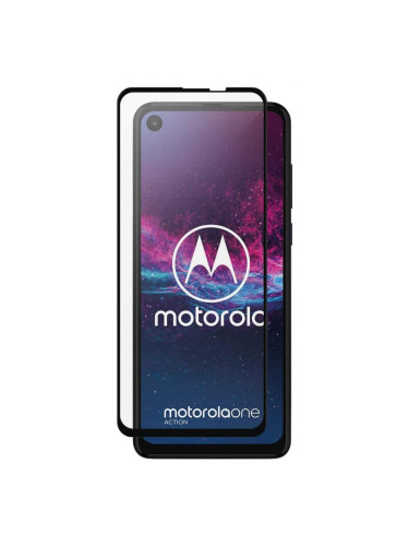 Стъклен протектор Full Glue за Motorola Moto One Action / Moto One Vision