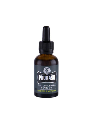 PRORASO Cypress & Vetyver Beard Oil Олио за брада за мъже 30 ml