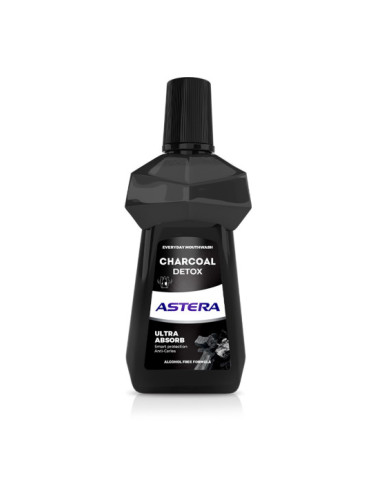 ASTERA CHARCOAL Detox Вода за уста с активен въглен 500 мл