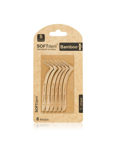 SOFTdent Bamboo Interdental Brushes четки за междузъбно пространство от бамбук 0,5 mm 6 бр.