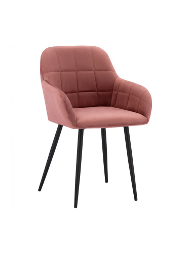 Кресло в кадифе розов цвят