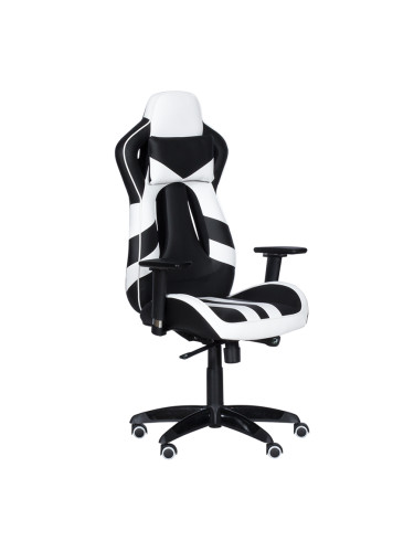 Геймърски стол  - черен-бял