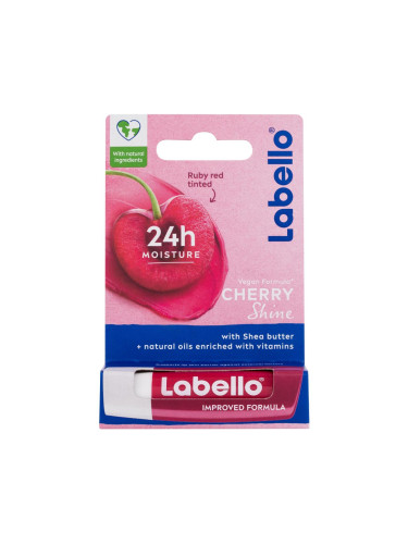 Labello Cherry Shine 24h Moisture Lip Balm Балсам за устни за жени 4,8 гр