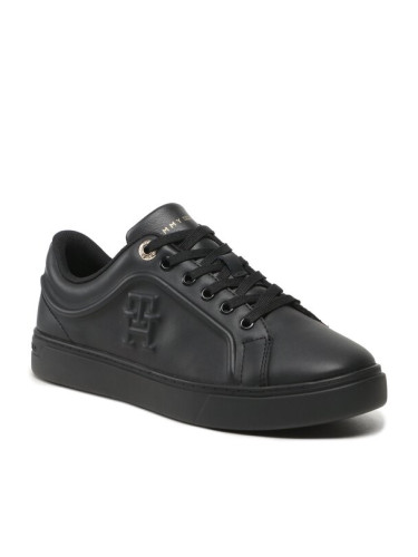 Tommy Hilfiger Сникърси Casual Leather Cupsole Sneaker FW0FW07288 Черен