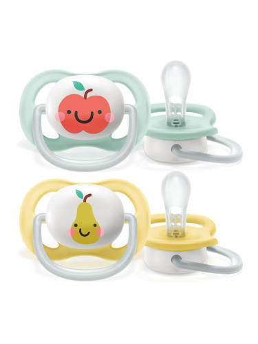 Залъгалка Philips Avent ultra air 0-6 м., плодове, 2 броя SCF080/17
