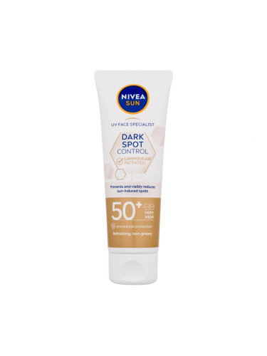 Nivea Sun Dark Spot Control Sun Fluid SPF50+ Дневен крем за лице за жени 40 ml