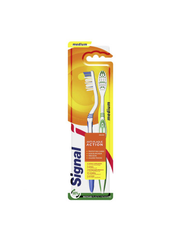 Signal Antiplaque Toothbrush Medium Четка за зъби Комплект