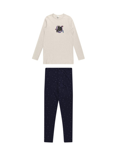 SCHIESSER Комплект пижама 'Pferdewelt'  бежово меланж / нощно синьо / пъстро