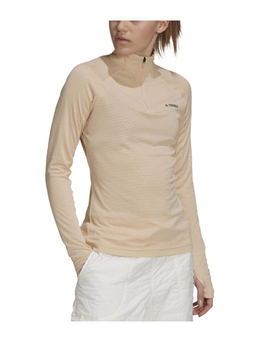 ADIDAS Terrex Tracerocker 1/2 Zip Long Sleeve Tee Beige