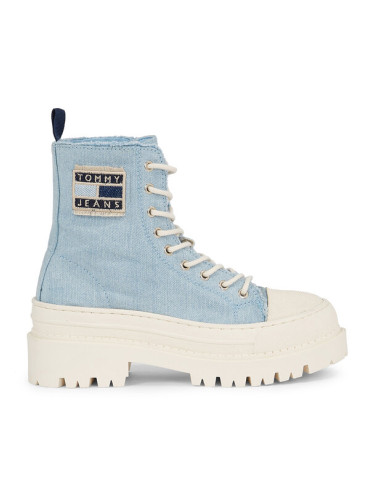 Tommy Jeans Кецове Foxing Denim Boot EN0EN02348 Син